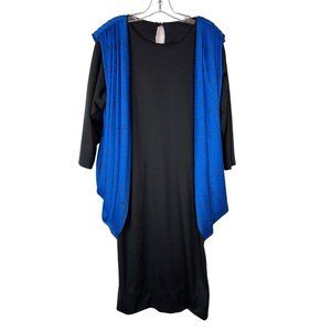 Vintage Handmade Greek Goddess Dress Blue Drapes